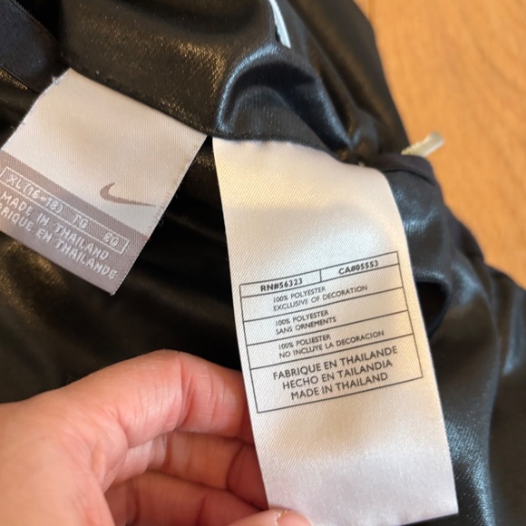 Nike Black Shiny / Matte Reversible Zip Up Jacket Women's Size XL - Picture 4 of 12